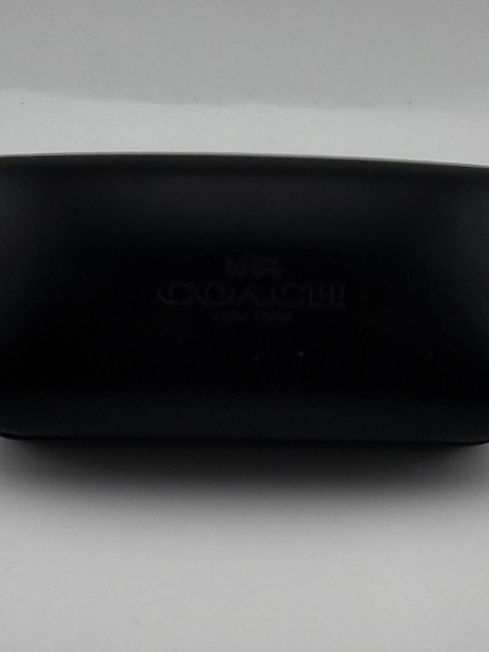 Coach New York Black Hard Eyeglass Sunglasses Case Horse Carriage Logo